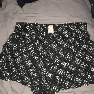 Black flowy shorts